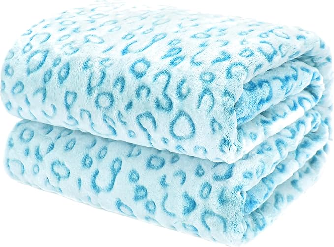 Blue Gifts for Women, Blue Throw Blanket for Couch Bed, Soft Warm Fleece Throw Blanket, Fluffy Fuzzy Plush Cozy Blanket, Light Sky Blue Throw Blankets, Microfiber Lightweight Warm Blanket, Home Decor