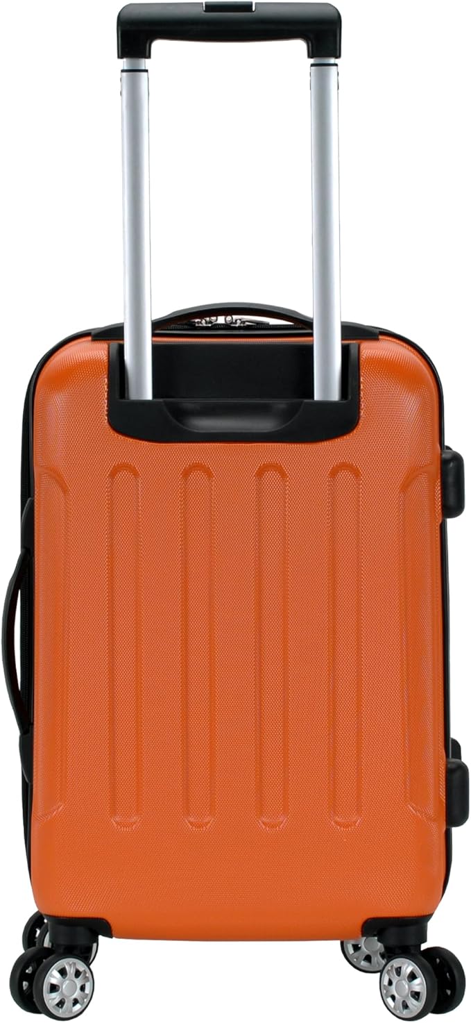 Rockland London Hardside Spinner Wheel Luggage, Orange, Carry-On 20-Inch