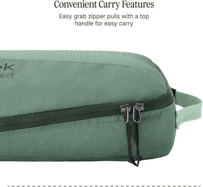 Eagle Creek Pack-It Reveal Cube - Lightweight Packing Cubes for Optimizing Luggage Space - Easy to Carry - Mesh Fabric - Water-Resistant - Easy Grab Zipper - Medium - Willow Green