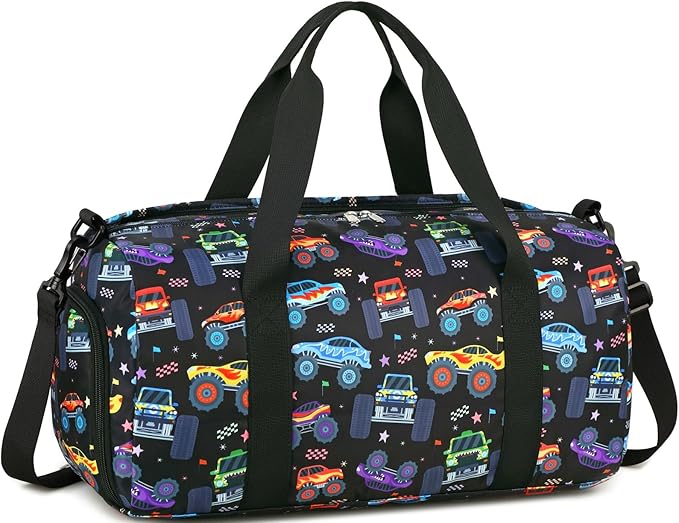 CAMTOP Kids Duffel Bag Boys Toddler Overnight Bag Small Weekender Carry-On Tote for Travel Gym Sport