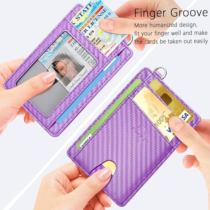 FurArt Slim Minimalist Wallet, Front Pocket Wallets, RFID Blocking, Credit Card Holder for Men