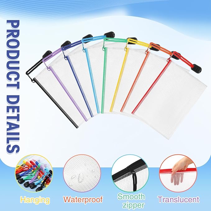 Jetec 32 Pcs Mesh Zipper Bags Toy Storage Bikini Organizer Bag Bolsas Para Guardar Trajes De Bano Waterproof Zipper Reusable Pouch Puzzle Multipurpose for Storage Office(Sweet Color,5.1 x 4.1 Inch)