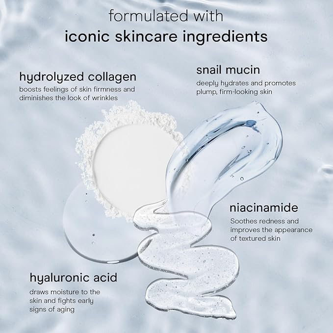 Baebody Snail Mucin Serum Moisturizer - Hydrating Serum for Face with Collagen - Snail Mucin Moisturizer for Youthful Skin - Korean Skin Care Inspired, Skincare Beauty Products for Women (3.38 fl oz)
