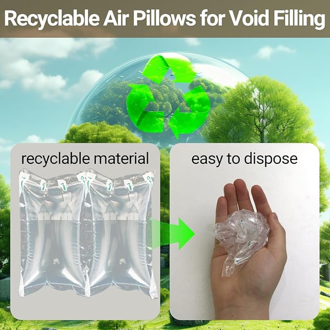 Packing Air Pillows for Shipping 600 Count Inflatable Air Pockets for Packaging Moving Supplies Box Filler Purse Stuffing to Keep Shape Alternative to Packing Peanuts, 4.72" x7.87"