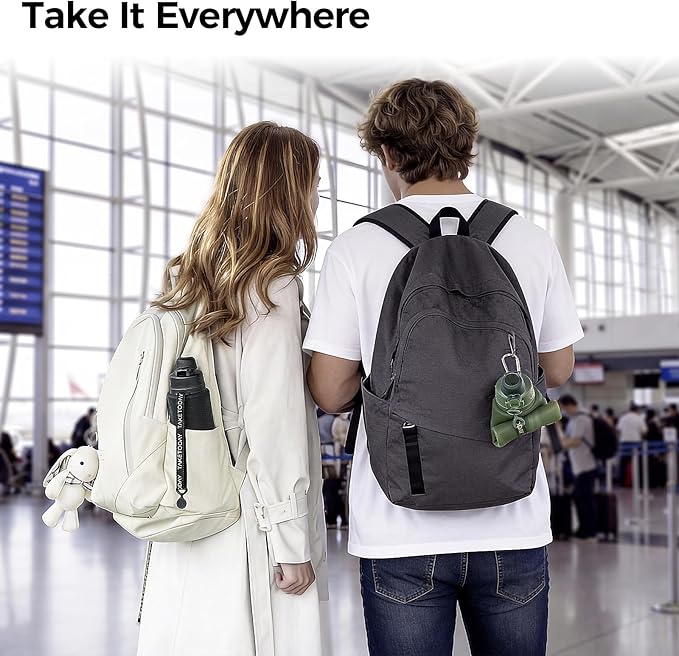 TakeToday Collapsible Water Bottles 32oz, Foldable Travel Bottle, TSA-Approved Leakproof Newly Silicone Water Bottle for Hiking, Travel, Outdoors, Blue