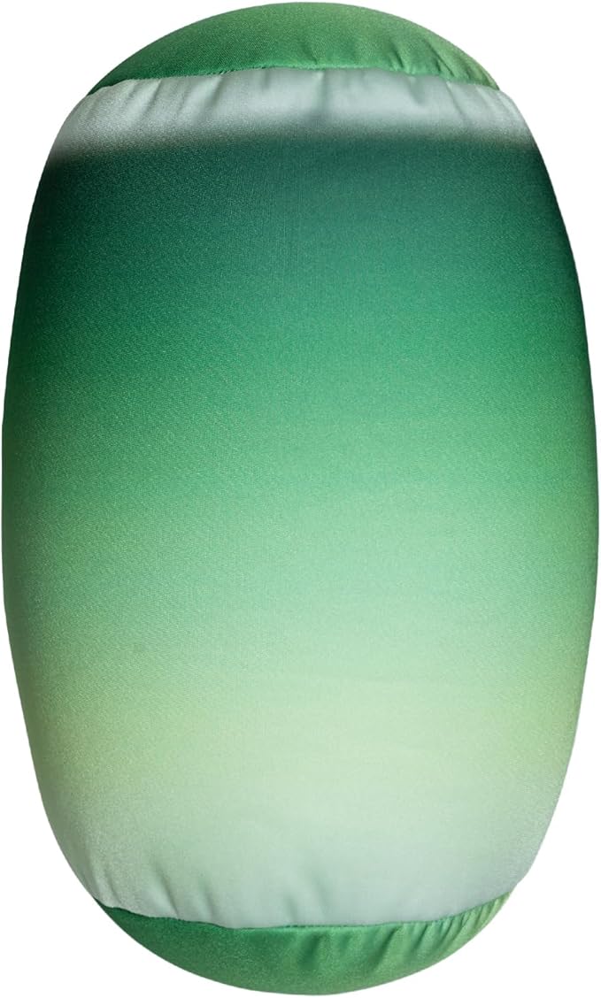 Squishy Microbead Neck Pillow, 7Inch x 12Inch Soft Travel Body Bed Pillow Bean Pillow for Kids Adult Chair Sleeping Car Seat, Fun Dormroom (Parrot Green Coloful)