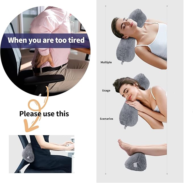 Recliner Headrest Pillow, Head Pillow for Sofa, Recliner Neck Pillow, Bone Couch Neck Pillow for Pain Relieve(Grey)