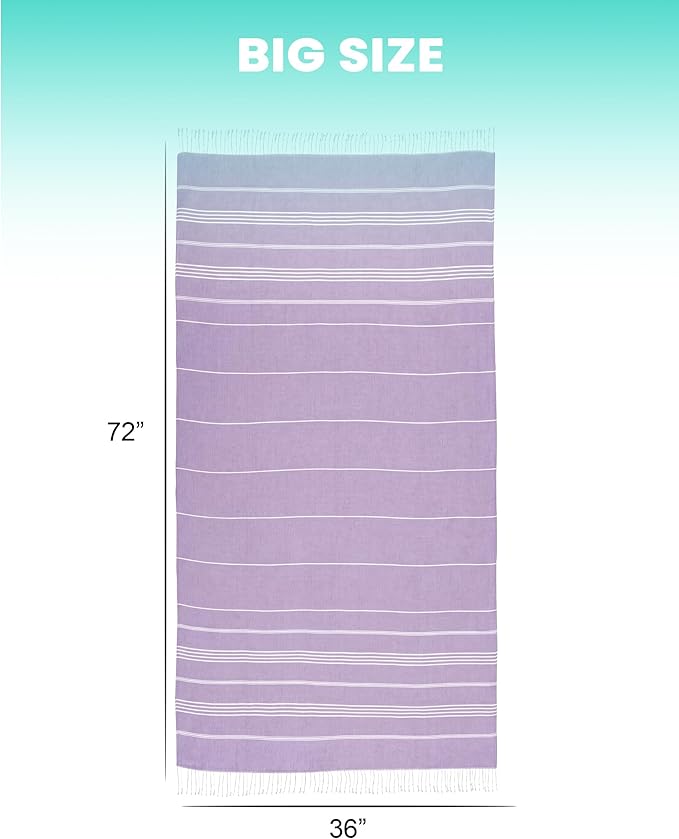 Antfuny 2 Packs Turkish Beach Towels Bathroom Pool Towel Adult Oversized Quick Dry Lightweight No Sand Extra Large Cloud Boho Bath Accessories Summer Vacation Must Haves Surf Equipment Essentials