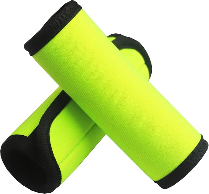 Luggage Handle Wrap 2 Pack Luggage Handle Wraps for Suitcase Bright Neoprene Luggage Handle Covers/Extender/Identifiers-Travel Accessories Must Haves (Yellow-2 Pack)