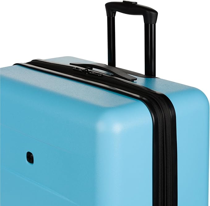 SwissGear 8020 Eclipse Hardside Expandable Luggage with Spinner Wheels, Powder Blue, Checked-Large 27-Inch