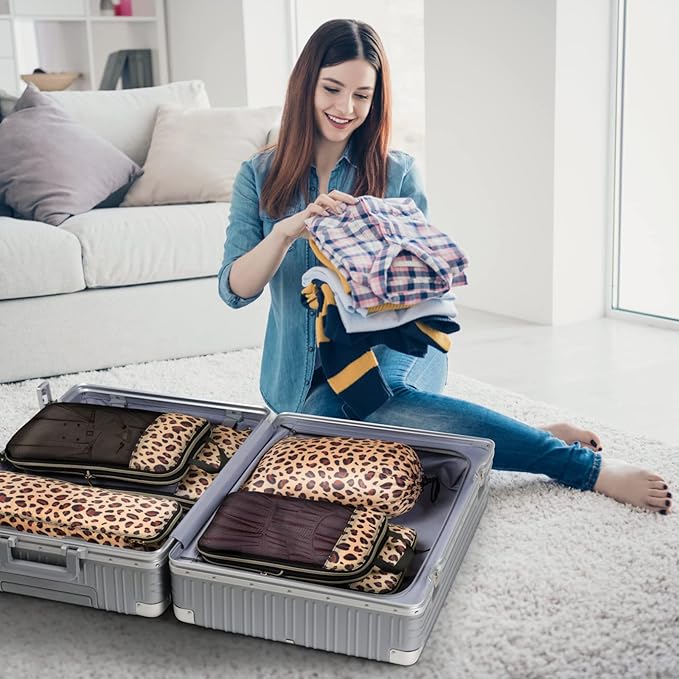 Cambond Compression Packing Cubes for Travel - Lightweight Expandable Travel Bags Luggage Organizers Travel Essentials Compression Cubes for Travel Space Saver for Carry on Suitcases Organizer