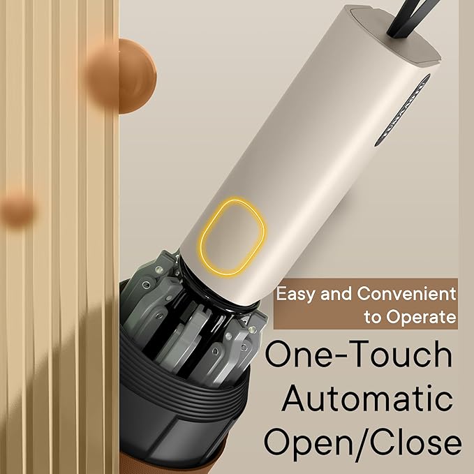 QWB TUMAAOTU Lightweight Compact Inverted Umbrella Windproof Auto Open Close – 5-Second Quick Fold Design for Women & Men, 8 Ribs Strong Travel Umbrellas for Rain & Sun, Fits Backpack & Car