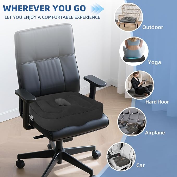 Sondor Travel Cushion,Air Seat Cushion,Evolution Cushion Portable & Lightweight Inflatable Seat Cushion - Ideal for Airplane Chairs, School Bleachers, Stadium Seats, and Wheelchairs