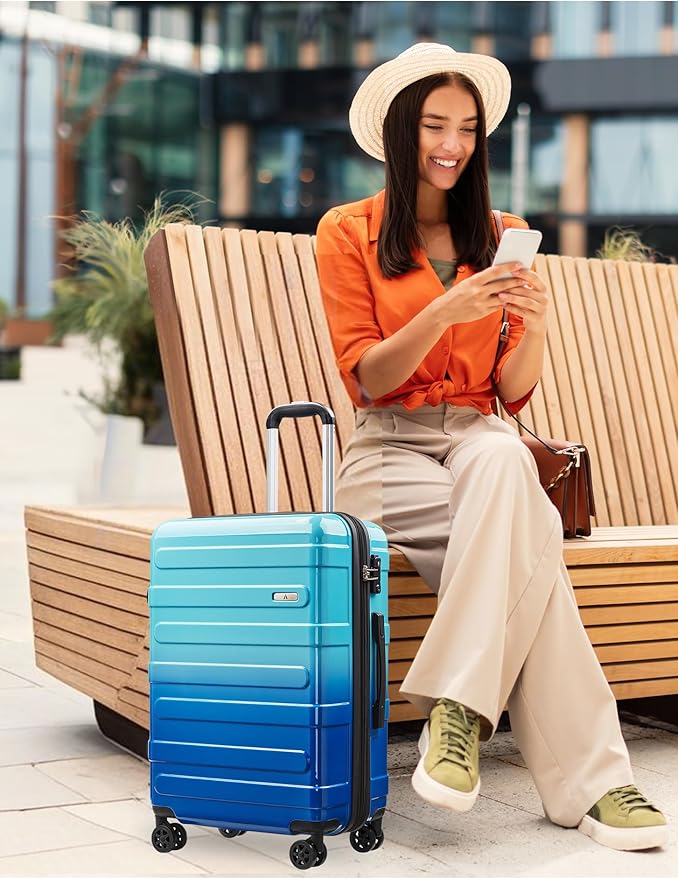 Tolino Carry on Luggage Checke Airline Approved,24 Inch Hardside Suitcase with Wheels TSA Lock, PC+ABS Lightweight Carry on Suitcases for Women and Men