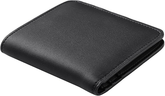 Toughergun Women’s Small Slim Leather Wallet with RFID Protection, Compact Bifold Mini Purse with Clear ID Window