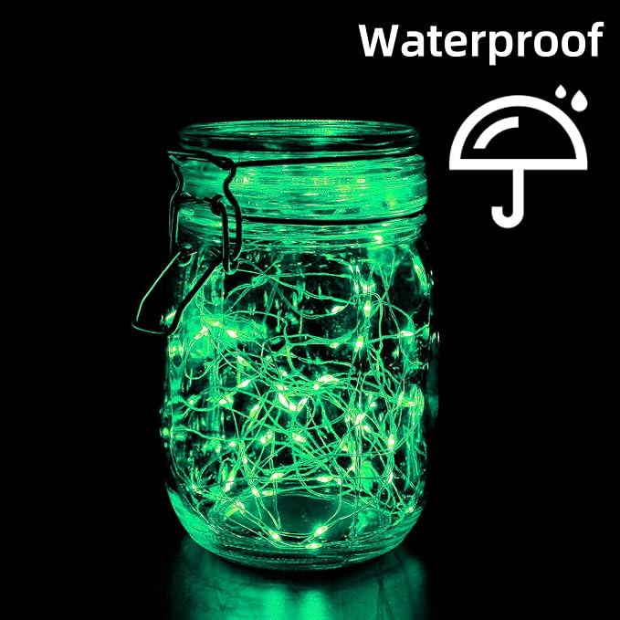 20 Pack Green St Patrick's Day Fairy Lights,st Patricks Day Battery Operated String Light, 20 LED on 6.6FT Copper Wire Firefly for Wedding Party Mason Jar Christmas Bedroom Decor