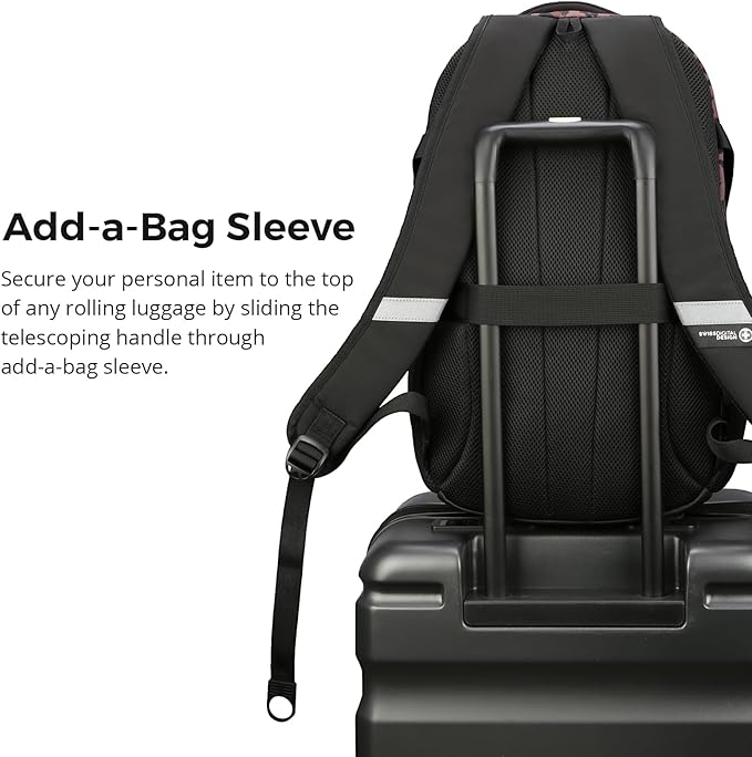 Swissdigital Laptop Backpack with USB Charging Port, Travel Backpack Fits 15.6 inches Computer, 31L Backpack for Men and Women, Brown Leopard | SD803-103