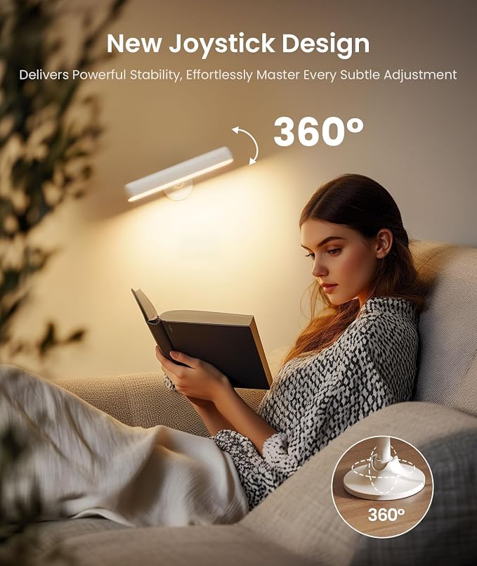 Rechargeable Battery Operated Wall Sconces 7500mAh, Wall Lights for Bedroom | 360° Rotation Wall Lamp with Remote, Cordless Dimmable Touch Bedside Lamps LED, 15 RGB Colors, 3 Colors Temp, 2p, White