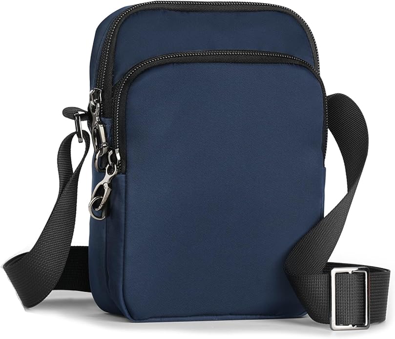VADOO Sling Bag for Men Women, Anti Theft Crossbody Bag with Zipper Lock, RFID Blocking & Waterproof for Travel Casual