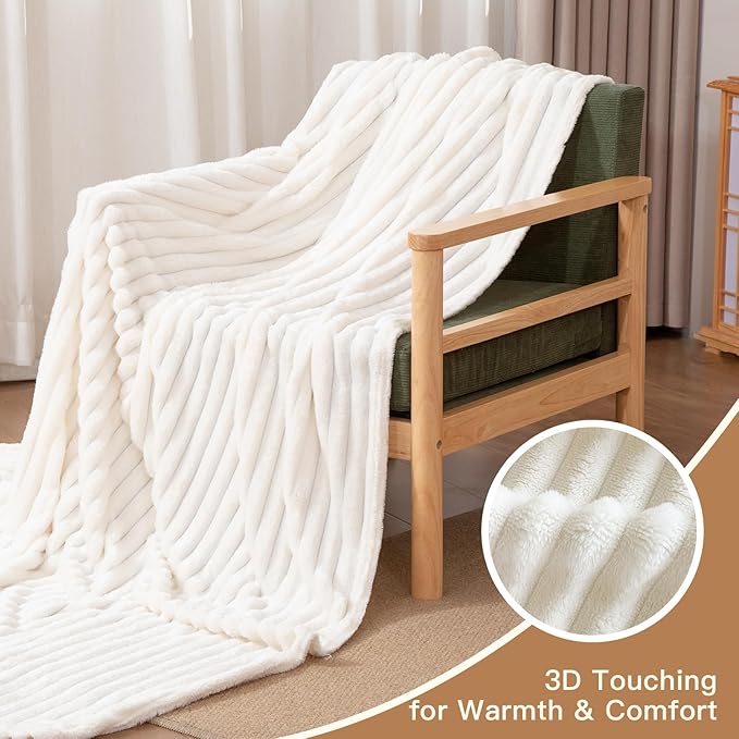 Ultra Soft Fleece Throw Blanket – Lightweight Cozy Plush Microfiber for Couch, Bed & Travel – Warm All-Season Decorative Blanket 50"x60", Machine Washable