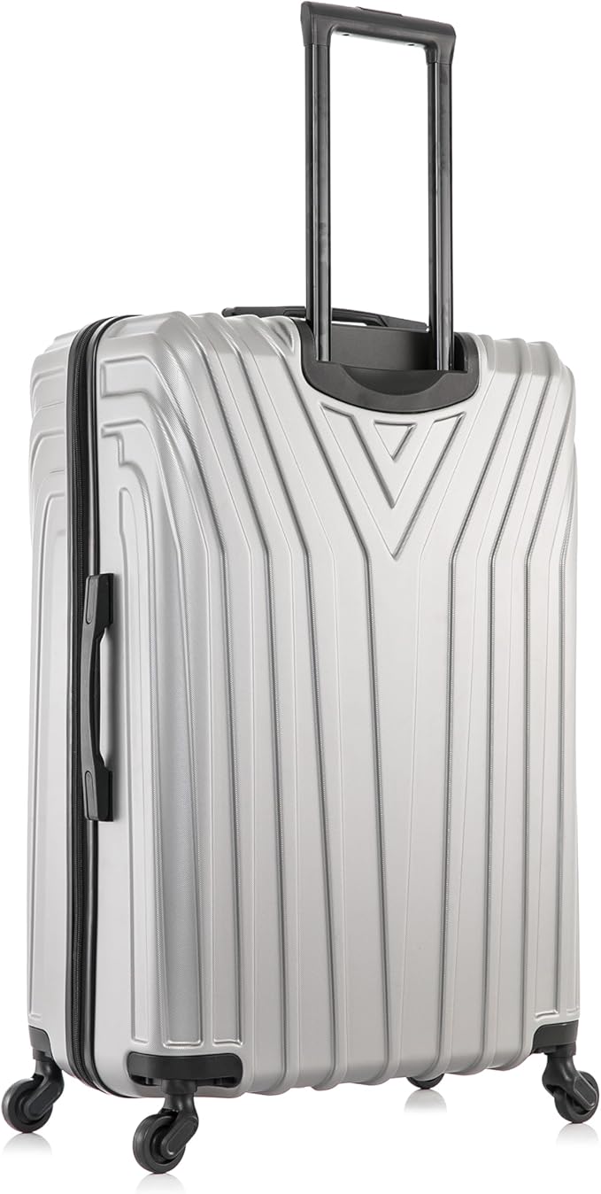 InUSA VASTY Luggage with Spinner Wheels | Durable Lightweight Hardshell SuitcaseTravel Sets with Handle and Trolley | (20in 24in 28in) 3 Piece Luggage Set | Grey