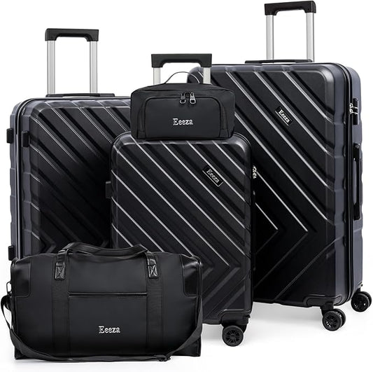 Luggage Sets 5 Piece,Suitcases with Wheels, Hard Case Luggage with Detachable Spinner Wheels,Carry On Luggage Set (5 Piece Sets (20"/24"/28"/DB/TB))