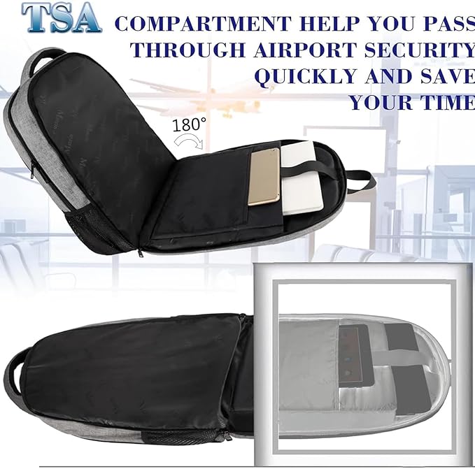MATEIN 17 Inch Laptop Backpack, TSA Large Backpack for Travel and Business, Water Resistant Big Flight Approved Weekender Carry-On Backpack with Luggage Sleeve for Women and Men