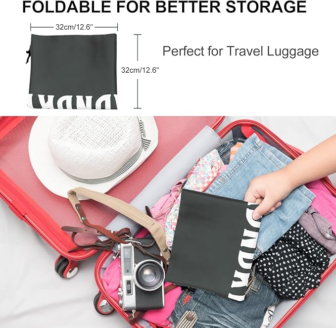 Laundry Bag, Travel Laundry Bag Machine Washable Dirty Clothes Organizer, Large Enough to Hold 4 Loads of Laundry, Easy Fit a Laundry Hamper or Basket (Gray, 24" x 36")