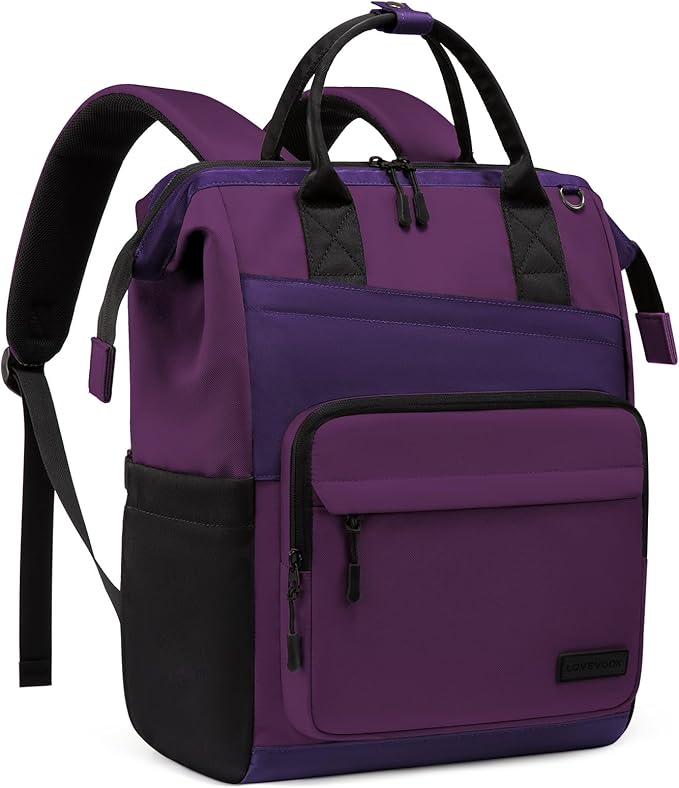 LOVEVOOK Laptop Backpack for Women, 15.6 Inch Travel Backpack for Work College Business, Water Resistant Teacher Nurse Bag with Large Capacity, School Bookbag Bags Cute Daypack for Woman Girls