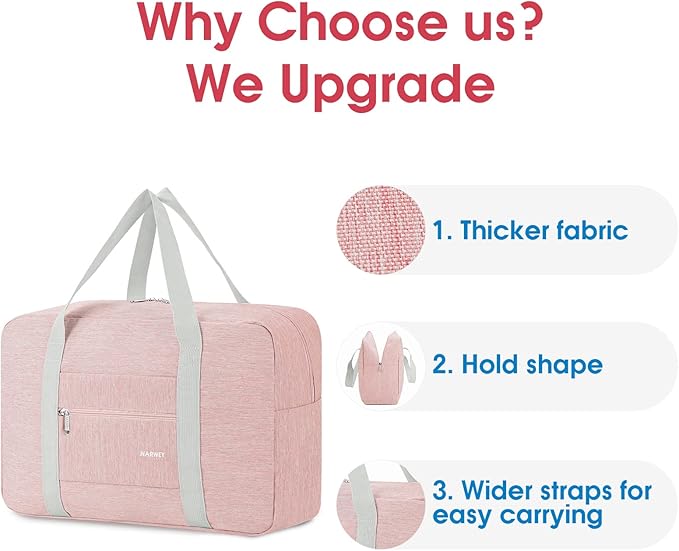 For Spirit Airlines Personal Item Bag 18x14x8 Foldable Travel Duffel Bag Tote Carry on Luggage Duffle Overnight for Women and Men