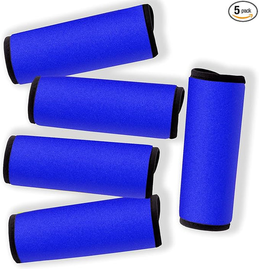 Neoprene Luggage Handle Wraps for Traveling Bright Color Luggage Tags|Handle Wraps|Handle Covers (Blue)