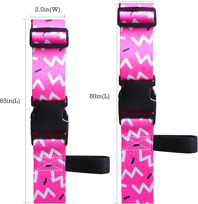 Luggage Straps for Suitcases TSA Approved Easy Pack Organized Suitcase Strap, Luggage Strap, Luggage Belt Strap, Bag Straps for Luggage. Buckle Straps Travel Accessories (Pink)