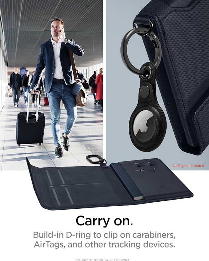 Spigen Life for Passport Card Cover Holder with RFID Blocking Technology Wallet Travel Documents Organizer Protector Accessories, SIM Card Pin Included