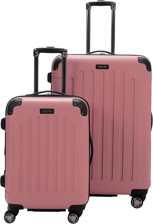 Kenneth Cole REACTION Renegade Luggage Expandable 8-Wheel Spinner Lightweight Hardside Suitcase, Peony, 2-Piece Set (20"/28")