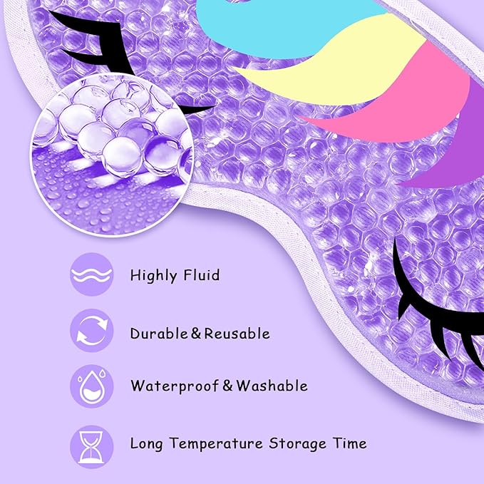 2PCS Cooling Eye Mask Gel Eye Mask, Reusable Hot Cold Therapy Cold Eye Mask for Post Surgery, Puffiness, Dark Circles, Eye Bags, Dry Eyes
