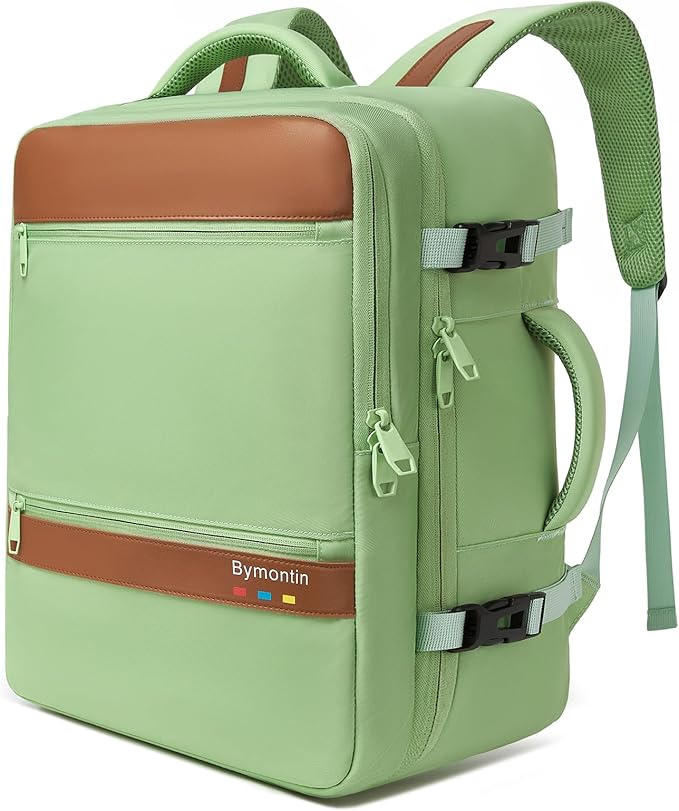 Smart Suitcase-style Laptop Backpack, 25L / 35L Practical Travel Bag for Work, Leisure & Flight, Luggage-Style Commuter Pack (Green, 35L)