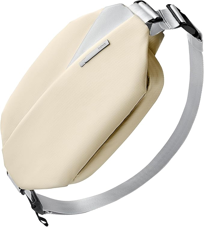 Inateck Sling Bag X, Multi-pocket Crossbody Shoulder Chest Bag with Adjustable Shoulder Strap, Water-resistant Waist Fanny Pack for Men, Women, Travel, Daily Use, Cycling, Hiking, Beige, Large