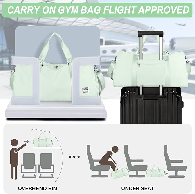 Gym Bag Womens,Travel Duffel Carry on Bag Sport Tote Bag Weekend Overnight Bag