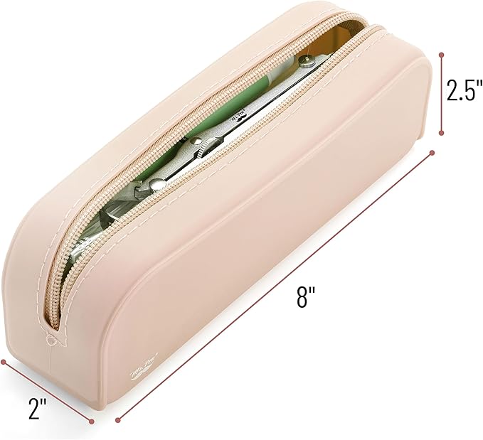 Mr. Pen- Silicone Pencil Case, Malibu Dune Color, Aesthetic Pencil Bag for Women, Makeup Pouch