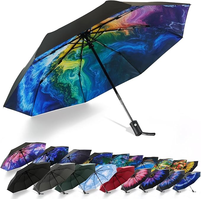 SY COMPACT Travel Umbrella Windproof Automatic Umbrellas Small Compact UV Sun Protection Factory Outlet Umbrella