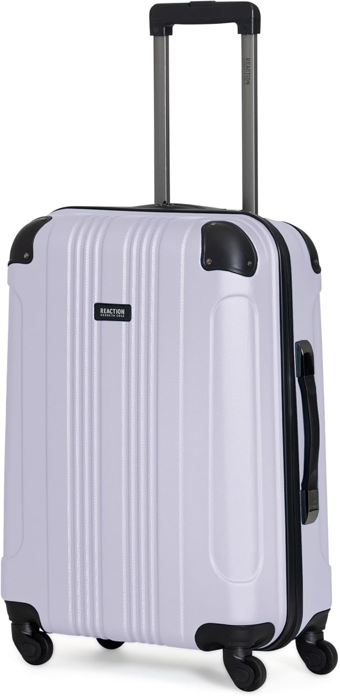 Kenneth Cole REACTION Out of Bounds Lightweight Hardshell 4-Wheel Spinner Luggage, Lavender, 20-Inch Carry On