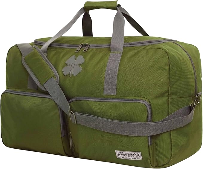 Lucky Travel Duffel Bags 115L, Gym Bag, Travel Bag & Large Duffle Bag for Men, Foldable Overnight Weekender Bags for Women & Men with Adjustable Shoulder Strap, Loden Green