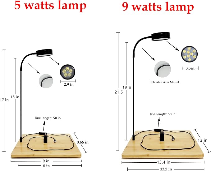 AREPK Aquarium & Terrarium Light, Full Spectrum LED with Auto On/Off Timer | Fits Various Tank Shapes; For Tanks Under 3 Gallons, Betta Tanks, Moss, Succulents, Carnivorous Plants and Mini Landscapes