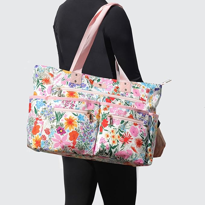 Weekender Bag Carry On Bag Overnight Tote Travel Duffle with 13 Pockets for Travel,Work，Gym,Beach,Teacher,Nurse