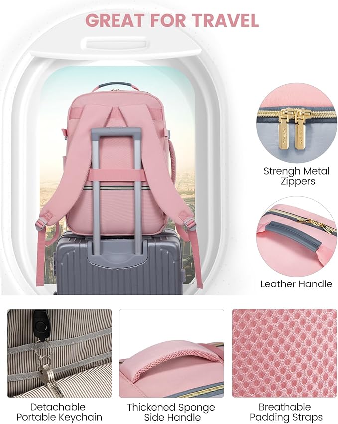 LOVEVOOK 50L Travel Backpack for Women & Men, Airline Approved Carry On Luggage with 3 Packing Cubes, TSA Overnight Bags, Waterproof Personal Item Bag, Weekender Essentials Backpacks fits 17" Laptop