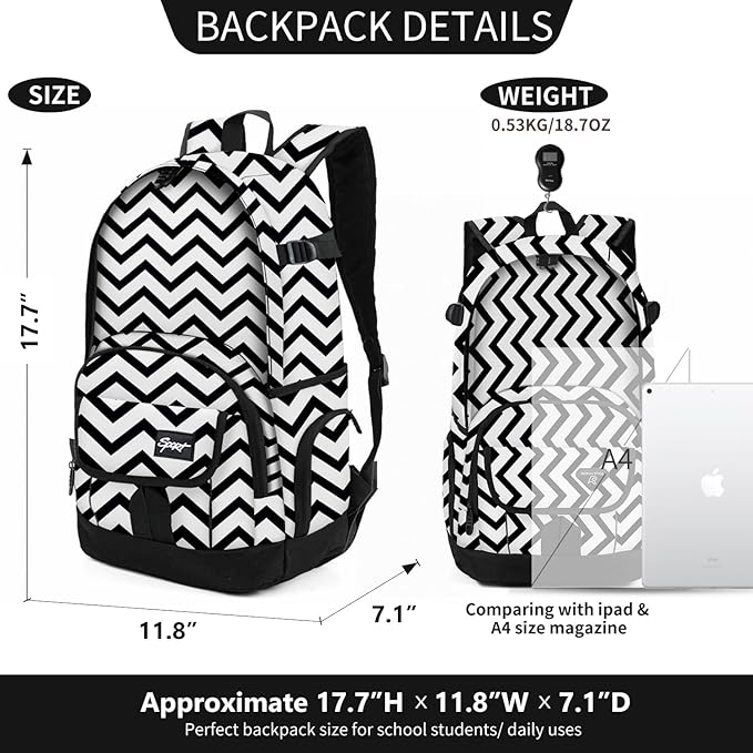 rickyh style School Backpack Travel Bag for Men & Women Lightweight College Back Pack with Laptop Compartmen