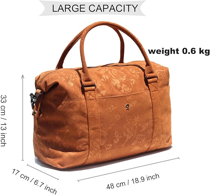 ESVAN Travel Tote Duffel Gym Bag,Weekender Overnight Carry-on Tote Crossbody Bag with Wet Pocket and Trolley Sleeve Upgraded