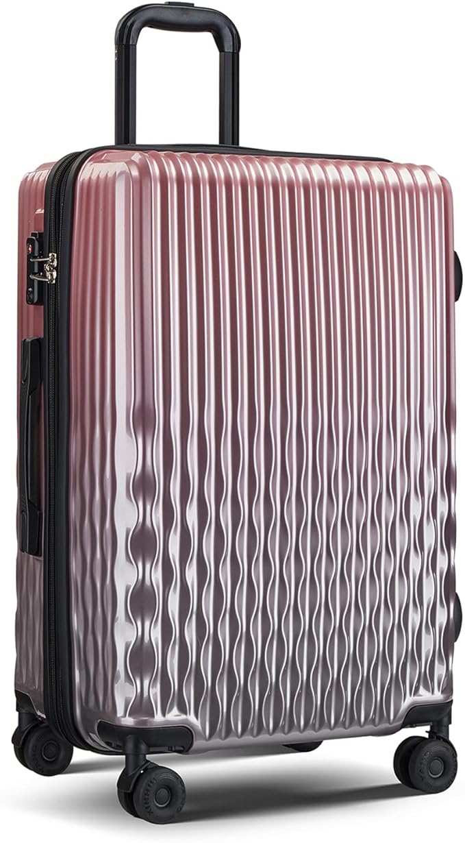 Cheched 22 inch Luggage with Spinner Wheels, Lightweight PC+ABS Hard Shell Suitcases, Expandbale Storage & TSA Aprovel Lock (22.2×15.2×10.4inch)
