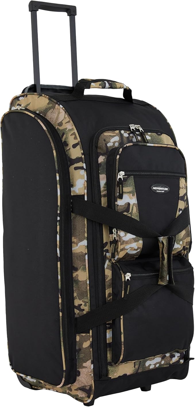 Travelers Club Xpedition 30 Inch Multi-Pocket Upright Rolling Duffel Bag