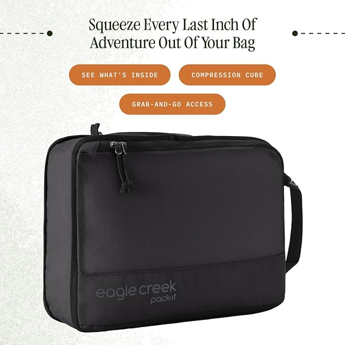 Eagle Creek Pack-It Specter Compression Packing Cubes - Durable, Ultra-Lightweight and Water-Resistant Ripstop Fabric Suitcase Organizer Bags for Clothing and Gear